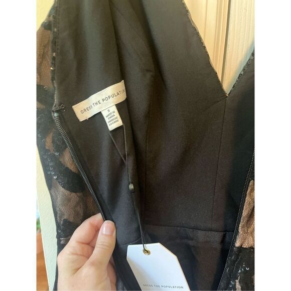 Dress the Population Romantic Sequin and Lace Fit and Flare Size Small - Picture 11 of 11